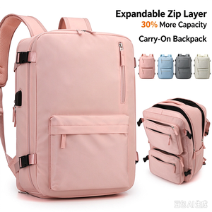 Pink Waterproof <b>Laptop</b> Backpack USB Charging Travel Business <b>Bag</b> <b>Large</b> Capacity Anti Theft Daypack - Product Image 6