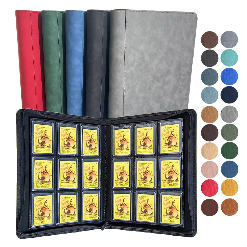 card binder for hard sleeves Card Binder 4-Pocket, 400 Pockets Card Holder with 50 Sleeves blue Card collections store