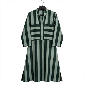Eco-Friendly Long Sleeve Deep Neck <b>String</b> Closure Breathable Washable Casual Floor-Length Night Wear for Parties - Product Image 6
