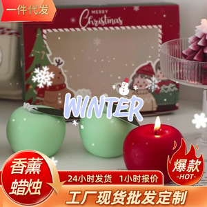 Velas Aromáticas con Forma de Manzana, Decoraciones Navideñas de Parafina, Regalos con Fragancia, Decoración Festiva - Product Image 6