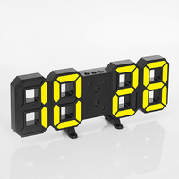 Reloj de Pared Digital Contemporáneo 3D de Gran Tamaño, Decoración de Hogar de Lujo, Personalizable, de Una Sola Cara, Geométrico, para Sala de Estar