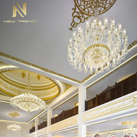 Lustre LED sur mesure pour mosquée, hôtel islamique, hall de complexe hôtelier, éclairage personnalisé pour Majlis musulman