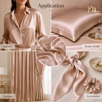 Tissu sergé 100 % soie de mûrier couleur unie pour vêtements, vente en gros d'usine