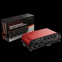 Carte son haute définition à réduction de bruit 20Hz-20kHz pour l'enregistrement, le chant, le streaming en direct, le karaoké, USB, externe pour ordinateur