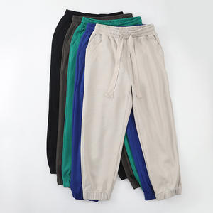 Nouveauté 2023 – Pantalon <span class=keywords><strong>de</strong></span> sport décontracté unisexe en coton/polyester, coupe ample, chevilles élastiquées, 360 GSM, poids lourd, teint uni, avec cordon <span class=keywords><strong>de</strong></span> serrage, style streetwear - Product Image 1