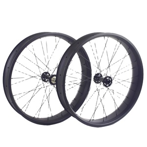 26 인치 뚱뚱한 자전거 탄소 바퀴 100MM 폭 Fatbike Wheelset Hookless 눈 자전거 바퀴 - Product Image 1