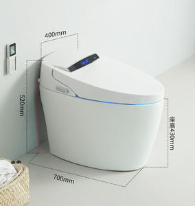 Vente directe WC intelligent de qualité hôtelière avec chasse automatique, capteur, siège chauffant, télécommande, drainage P-trap/S-trap, à poser au sol S - Product Image 6