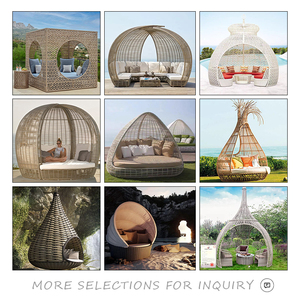 Muebles de Jardín Modernos, Silla Colgante de Mimbre con Forma de <span class=keywords><strong>Nido</strong></span> de Pájaro para Piscina de <span class=keywords><strong>Hotel</strong></span>, Playa, Tumbona para Exteriores - Product Image 6