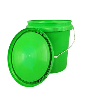 Custom Size Logo PP 5Gallon Plastic Pails 20l Paint Bucket With Lids