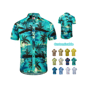 Camicia estiva da uomo personalizzata con stampa Flam grafica da spiaggia oversize camicia hawaiana da uomo - Product Image 4