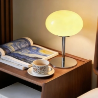 Lampe de table en verre de style nordique, forme ronde, orange rose blanc jaune, éclairage de lecture au chevet pour salon