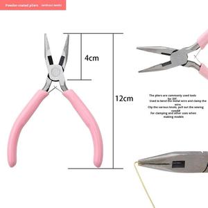 Pince à bec effilé rose métrique à mâchoires dentelées, faite à la main, multifonctionnelle, mini-outil pour la bijouterie, le fil et la perlage - Product Image 6