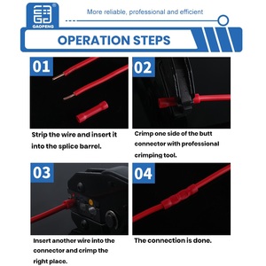 מכירה חמה PVC טרמינלים מבודדים חשמליים AWG22-10 BV אדום צהוב כחול חוט טרמינלים מחברי קפיץ מהיר - Product Image 4