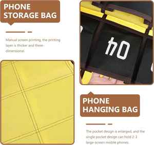 Organisateur mural pliable avec tableau de rangement suspendu et poches pour téléphones portables, idéal pour la salle de classe et le bureau, pour fournitures scolaires et articles divers - Product Image 4