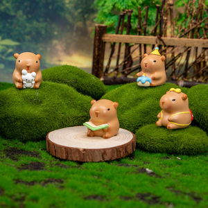 Piggy's Daily Life Part 3 Cute Cartoon Resin Animal Ornaments For Desktop Home Decoration Youth Gift - Product Image 4