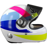 Casque de Moto Intégral Racing Mini Personnalisé de Haute Qualité pour Homme, Nouveau ABS, Double Visière avec Doublure en Mousse, Joli Cadeau PC