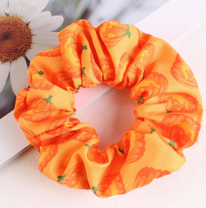 Scrunchie pour cheveux d'Halloween personnalisé, motifs citrouille effrayante, fantômes, chauve-souris, araignée, squelette, accessoire de coiffure, cadeau d'Halloween - Product Image 6