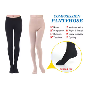 Collants de compression transparents sans couture de haute qualité OEM pour femmes, taille unique, bas/collants pour varices, longueur cuisse - Product Image 3