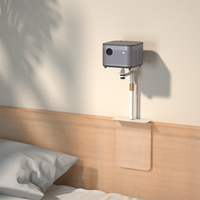 Support de projecteur télescopique en métal blanc pour table de chevet et canapé