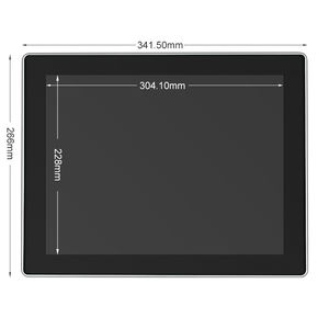 Écran LCD industriel tactile capacitif PCAP 15 pouces <span class=keywords><strong>4</strong></span>:3 HD USB VGA AV BNC, montage mural, OEM ODM, cadre en aluminium, 1024*768 - Product Image 3