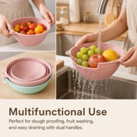 Panier de fermentation rond en silicone avec fil d'acier intégré, résistant aux hautes températures, outil de cuisson pour four domestique