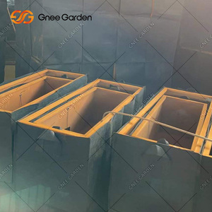 Jardinières d'extérieur en acier Corten sur mesure, forme carrée, résistantes à la corrosion, finition rouille, design minimaliste, pots de fleurs de jardin - Product Image 5