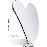 Grattoir pour le corps et le visage en acier inoxydable multifonction avec logo personnalisé, anti-âge, Gua Sha pour spa, brosse faciale pour un éclat sain