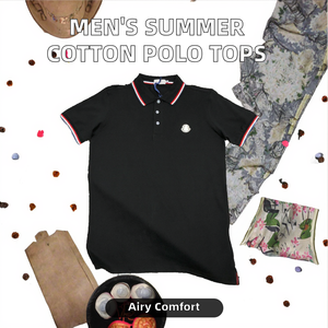 Kaos Pria Musim Panas Bahan Katun Bernapas Lengan Pendek Warna Solid Tenun Bordir Gaya Bisnis Ukuran <span class=keywords><strong>M</strong></span> - Product Image 2