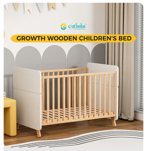 Precio bajo Venta en línea Cuna multifuncional para niños pequeños Cuna de madera para bebés La cuna se puede transformar en una cama para niños - Product Image 2