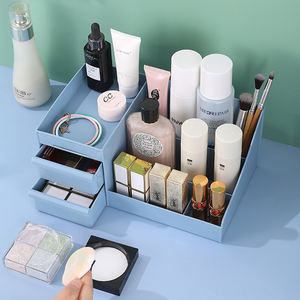 桌面整理器多功能塑料储物盒，带两个抽屉，用于化妆化妆品杂物文具办公用品 - Product Image 6