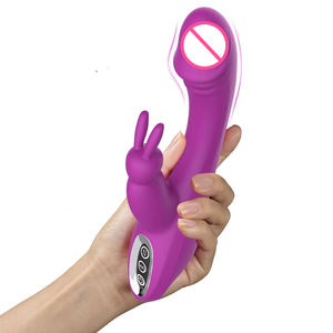 Вибратор-кролик для стимуляции точки G и клитора, мощный, с двойным мотором, силиконовый, водонепроницаемый, перезаряжаемый массажер для женщин - Product Image 2