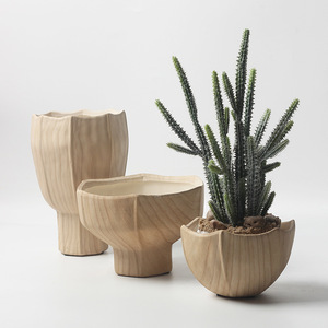 Vaso Alto in Ceramica Stile Nordico, Traspirante e Resistente alla Corrosione, <span class=keywords><strong>per</strong></span> Piante Verdi da Interno, Cactus e Orchidee, con Fori di Drenaggio - Product Image 3