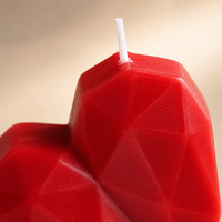 Bougie parfumée en forme de cœur rouge avec boîte cadeau pour les cadeaux de mariage et les cadeaux de la Saint-Valentin