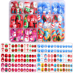144 pièces coloré noël enfants <span class=keywords><strong>faux</strong></span> <span class=keywords><strong>ongles</strong></span> court presse sur les <span class=keywords><strong>ongles</strong></span> 6-14 ans enfants carré mignon bonhomme <span class=keywords><strong>de</strong></span> neige père noël noël <span class=keywords><strong>faux</strong></span> <span class=keywords><strong>ongles</strong></span> - Product Image 4
