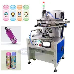 Cylindrical Screen Printer Servo Motor Control Auto Color Register Printing Machine For Pp Bottle Cup