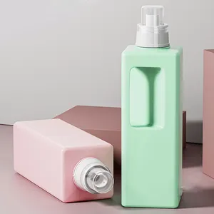 定制颜色矩形方形空液体洗衣液包装容器HDPE塑料液体洗衣液瓶