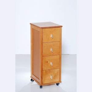 Chariot à tiroirs en bois de hêtre massif MASLEGNO de haute qualité avec roulettes en plastique, format compact pour les espaces restreints - Product Image 1