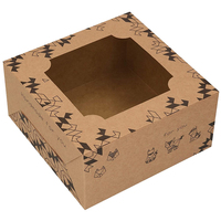 Boîtes à Dessert en papier Kraft 24 pièces, coffret d'emballage pour pailles au chocolat, poussette, donuts, pigments, truites, boulangerie