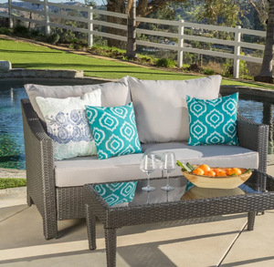 Juego de sofá de ratán <span class=keywords><strong>para</strong></span> exteriores, patio, asiento doble, <span class=keywords><strong>terraza</strong></span>, plástico, bambú, <span class=keywords><strong>para</strong></span> balcón, <span class=keywords><strong>terraza</strong></span> acristalada <span class=keywords><strong>para</strong></span> sala de estar - Product Image 4