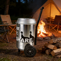 Glacière isotherme en plastique personnalisée pour pique-nique, grande capacité 54L, avec roues, marque ZenithEco, durable
