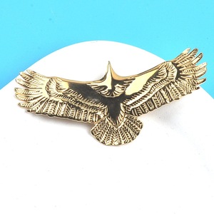 Broche Épingle de Revers Aigle Doré pour Homme, Bijou de Costume, Smoking, Blazer, Motif Animal Aile d'Oiseau, Badge Corsage, Bijoux 316L - Product Image 6
