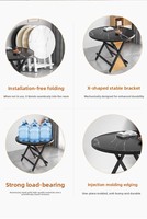 Table et chaises pliantes rondes pour l'extérieur, barbecue, camping, table à manger temporaire, petite table basse pour un rangement facile