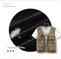 Gilet cargo multi-poches personnalisé avec logo, imperméable et coupe-vent, pour homme, idéal pour l'hiver, la pêche, le travail, le safari, les voyages et la photographie.