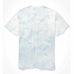 T-shirt Tie-Dye pour homme en pur coton à manches courtes, coupe ample, col haut grande taille, style de couple à la mode - Product Image 2
