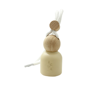 Flacon diffuseur de parfum vide en verre de 10 ml avec bouchon en bois pour voiture, sans logo
