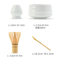 Nouveau fouet à thé de Style japonais Matcha 100 broches fouet Matcha ensemble Chasen & bol & support & Scoop 4 pièces ensemble