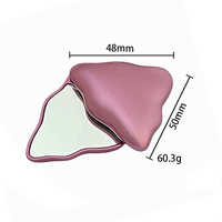 Miroir de maquillage miniature en métal coloré, miroir de poche compact et mignon, miroir cosmétique tendance pour filles et femmes, taille de poche, cadeau