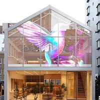 Film LED transparent holographique flexible pour vitrines de magasins de détail