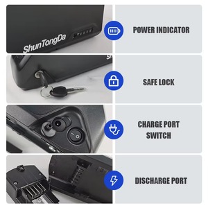 Batería de Litio HMHL de Gran Capacidad, 36V 48V 52V 21Ah, para Tubo Inferior de Bicicleta Eléctrica <span class=keywords><strong>Jumbo</strong></span> Shark Bafang 500-2000W, Certificación CE - Product Image 3