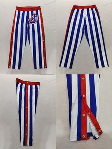 Pantalones de baloncesto a rayas con botones, ropa de baloncesto con sublimación personalizada, pantalones calientes - Product Image 4